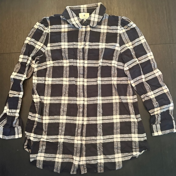 Tuckernuck Tops - Tuckernuck Black and White Plaid Button Down Shirt